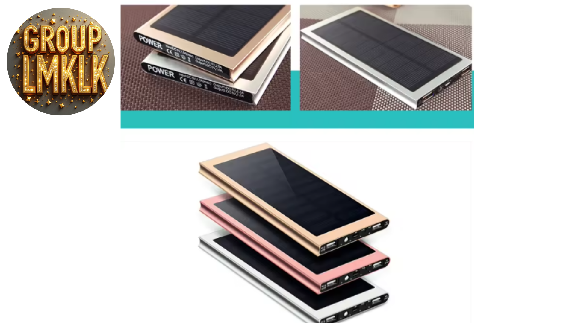 Baterias cargador Panel Solar Power Bank 20000 mah para celular